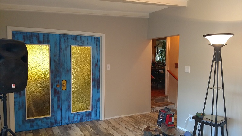 Painted doors inside a home