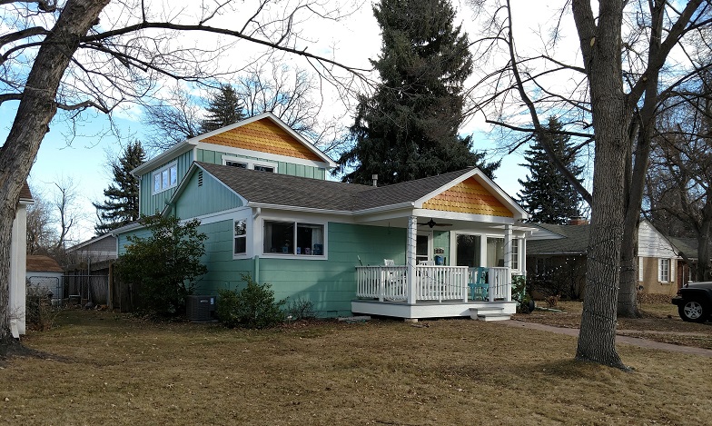 Exterior of a house with a fresh paint job